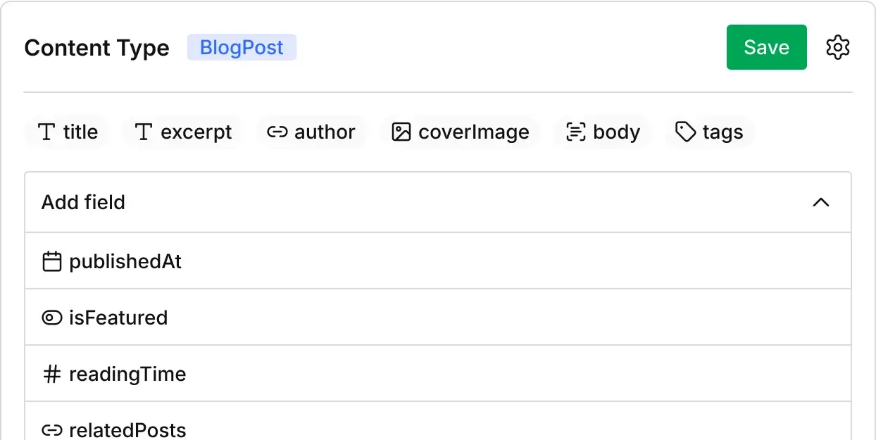 Schema builder screenshot
